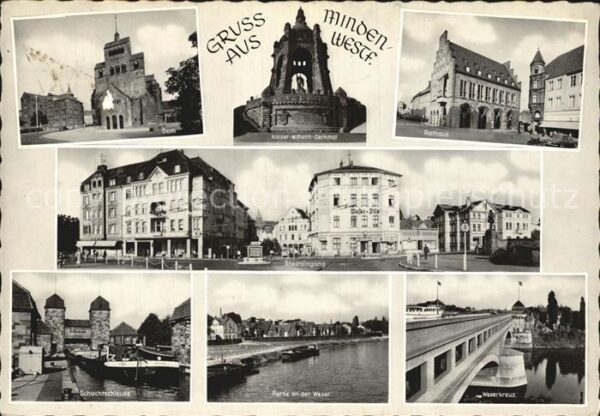 Minden Westfalen Weserkreuz Stadteingang Dom Kaiser Wilh