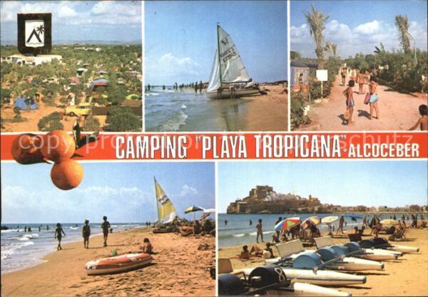 Alcoceber Alcossebre Camping Playa Tropicana Strand Gesamtan