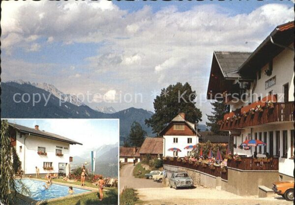 Haus Ennstal Pension Gürtl Garten mit Pool