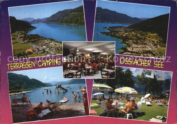 Ossiach Fliegeraufnahme Terrassen Camping