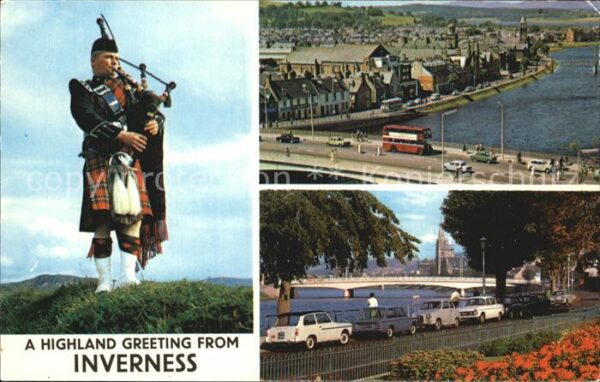 Inverness Highland Dudelsackspieler from the Castle Nessbr
