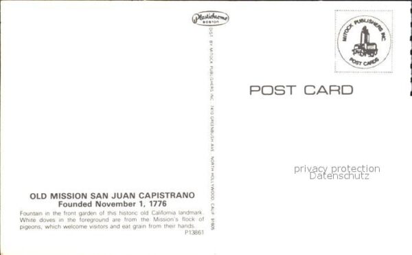 San Juan Capistrano Brunnen mit Tauben – Bild 2