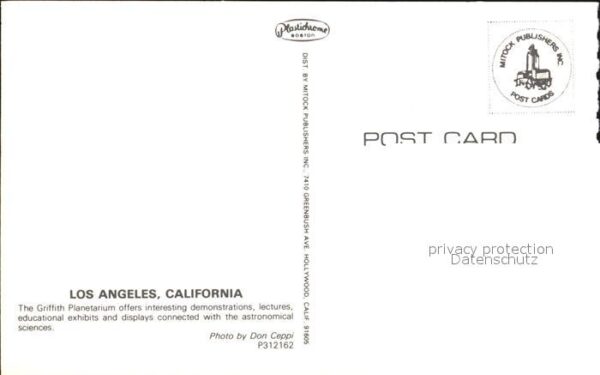 Los Angeles California Grifith Planetarium – Bild 2