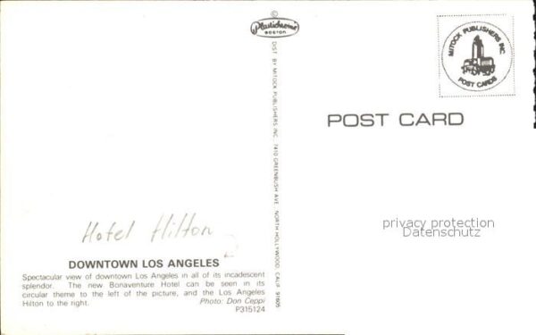 Los Angeles California Downtown Hotel Hilton – Bild 2