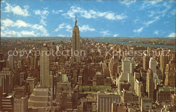 New York City Fliegeraufnahme Skyline Empire Stat Bui