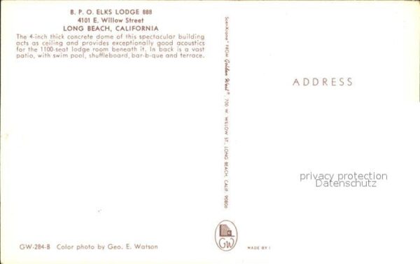 Long Beach California Fliegeraufnahme Elks Lodge – Bild 2