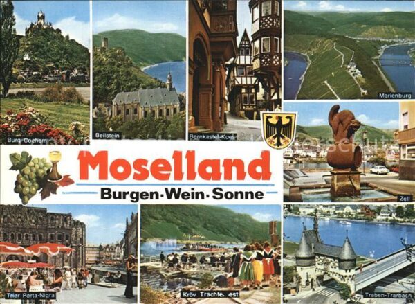 Mosel Region Burgn Wein Sonne Trier Kröv Traben-Trar
