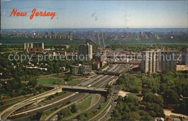 New Jersey Arial view to George Washington Bridge