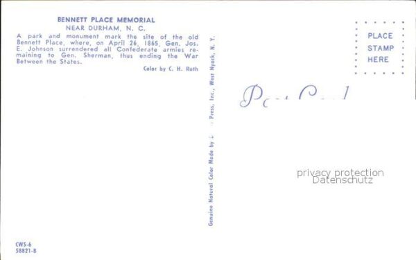 Durham North Carolina Bennett Place Memorial – Bild 2