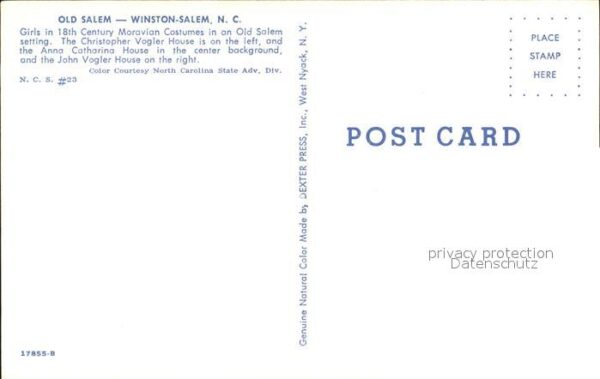 Winston Salem Old Salem Girls in 18th Century Moravia – Bild 2