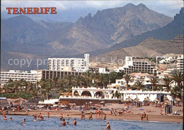 Playa de las Americas Ansicht vom Meer aus Hotelanlagen Stran