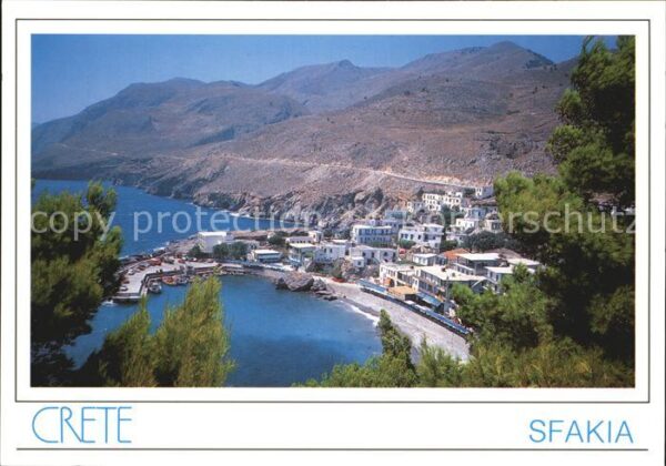 Sfakia Panorama Hafen Küste