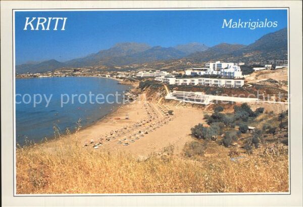 Makrigialos Panorama Strand Küste