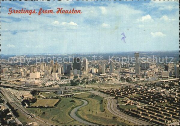Houston  Texas USA Skyline aerial view