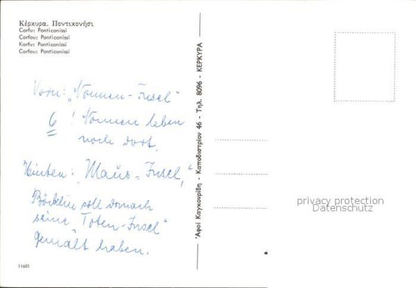 Corfou Le Pontikonissi Mäuseinsel Küste – Bild 2