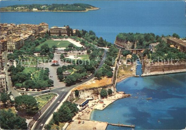 Korfu Corfu Küste Fliegeraufnahme