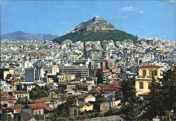 Athen Griechenland Stadtbild mit Lykabettus Stadtberg