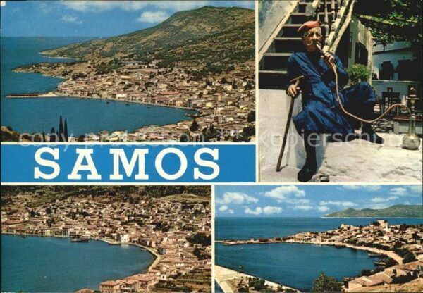 Samos Griechenland Panorama Küstenstadt Bewohner Wasserpfe