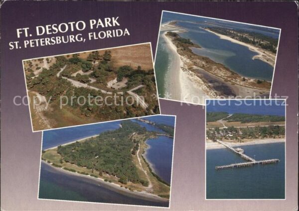 St Petersburg Florida Ft Desoto Park aerial view