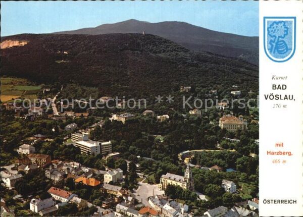 Bad Voeslau Panorama mit Harzberg Kurort Fliegerauf