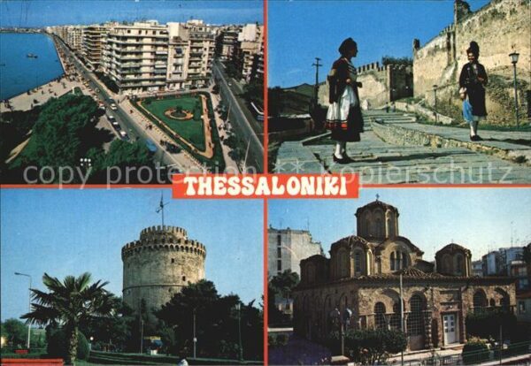 Thessaloniki Weisser Turm Kirche Trachten Fliegerauf