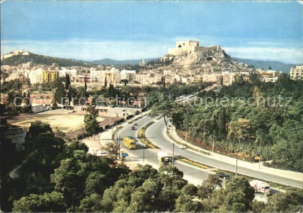 Athen Griechenland Teilansicht mit Akropolis