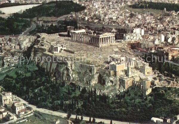 Athen Griechenland Akropolis Antike Stätte Fliegeraufnahme