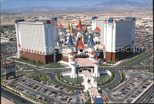 Las Vegas Nevada Excalibur Hotel Casino aerial view