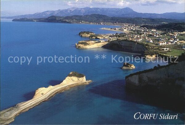 Sidari Korfu Küste Insel Fliegeraufnahme