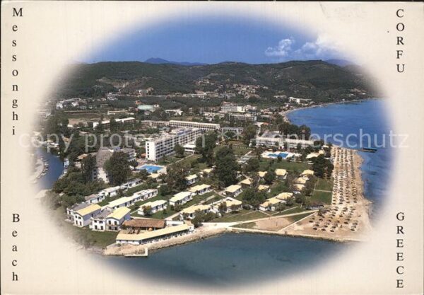 Messonghi Beach Strand Hotelanlagen Fliegeraufnah