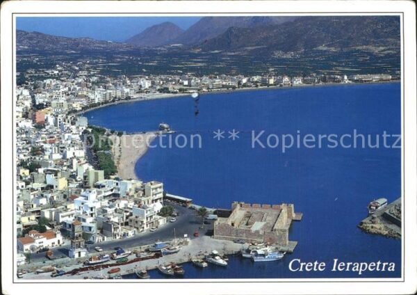 Ierapetra Kreta Hafeneinfahrt Festung Fliegeraufnahme