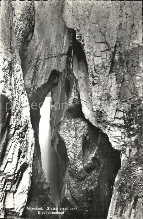Hoehlen Caves Grottes Rosenlaui Gletscherschlucht Elephantenk