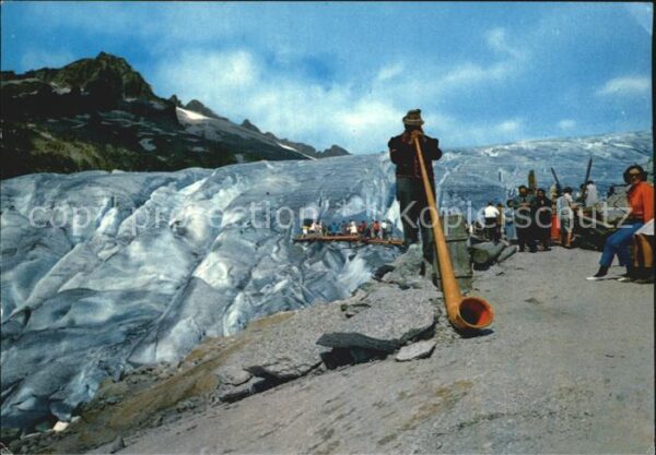 Alphorn Alphornbläser Rhonegletscher