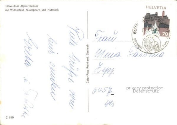 Alphorn Alphornbläser Obwalden Widderfeld Nünal – Bild 2
