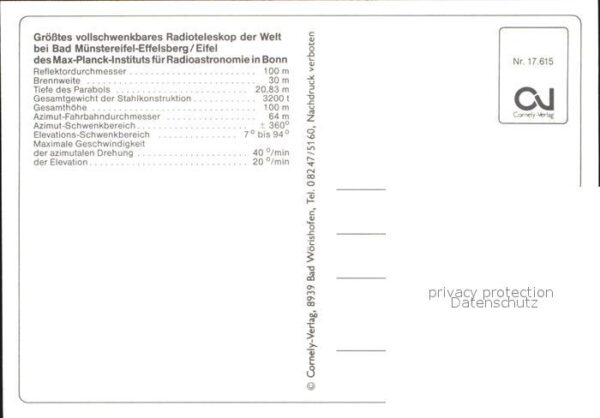 Astronomie Radioteleskop Bad Münstereifel-Effelsbe – Bild 2