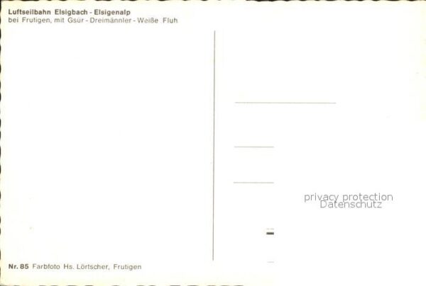 Seilbahn Elsigbach-Elsigenalp Frutigen Gsür Drei – Bild 2