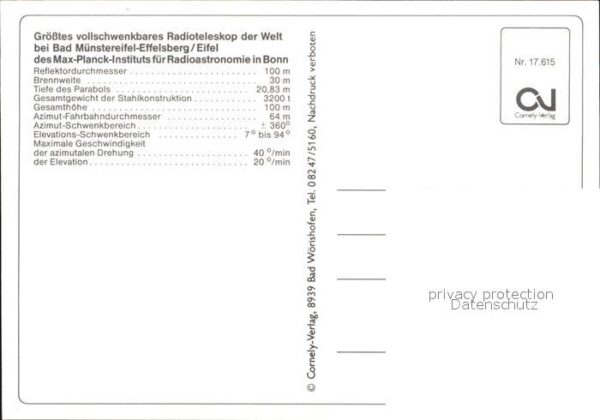 Astronomie Radioteleskop Bad Münstereifel-Effelsbe – Bild 2