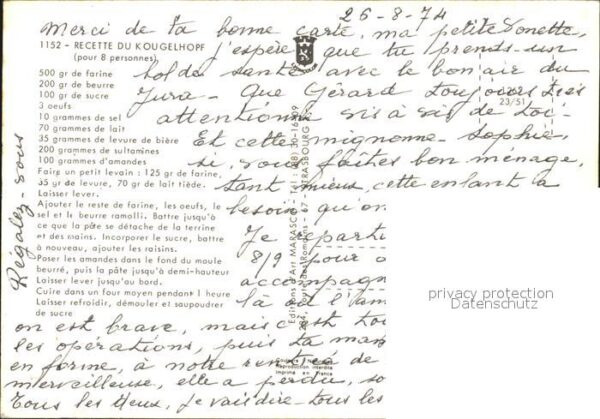 Trachten Frankreich Recette Kougelhopf – Bild 2
