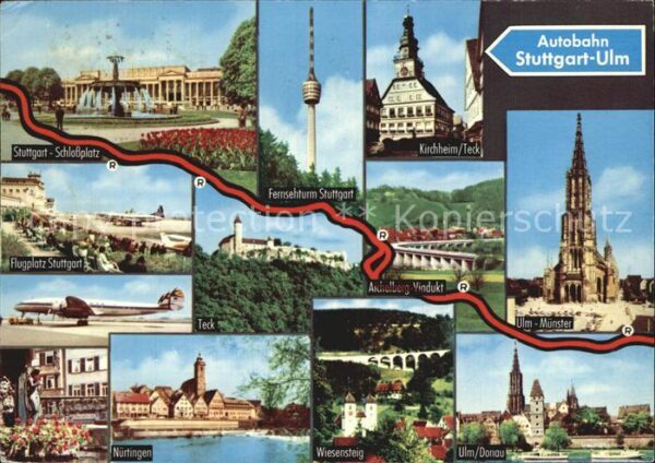 Autobahn Stuttgart-Ulm Wiesensteig Kirchheim Tec