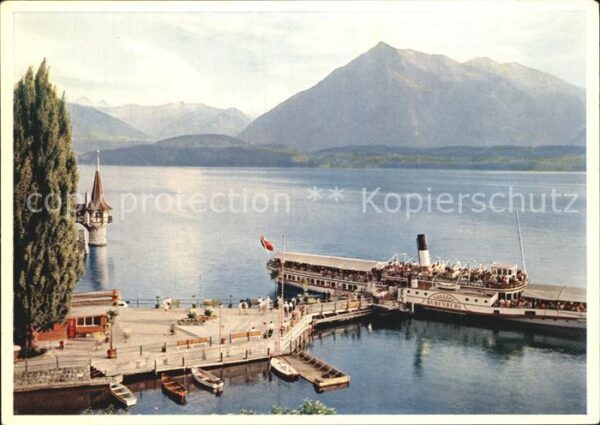 Dampfer Seitenrad DS Bubenberg Thunersee Berner Oberland