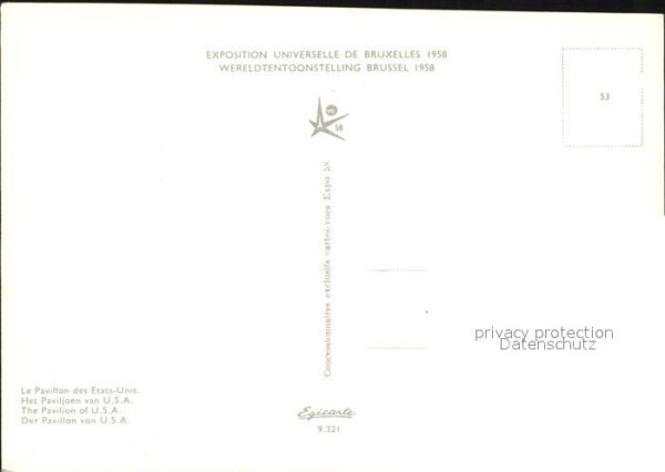 Exposition Internationale Bruxelles 1958 Pavillon des Etats-Unis – Bild 2