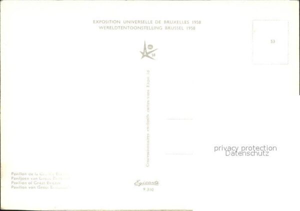 Exposition Internationale Bruxelles 1958 Pavillon de la Grande-Bretagne – Bild 2