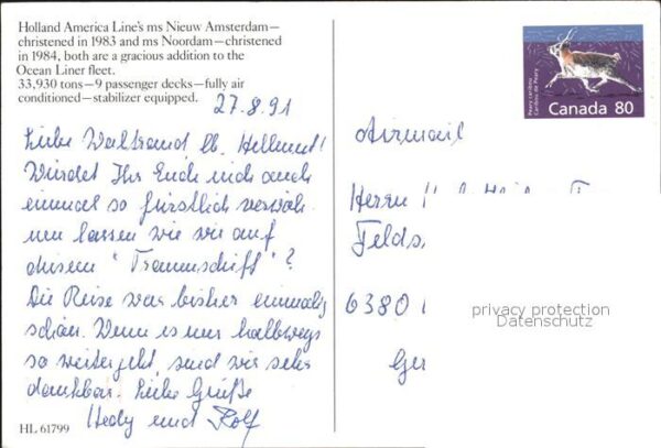Faehre Ferry Bac Traghetto-- Holland America Line – Bild 2