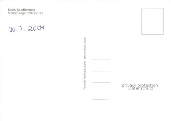 Kirchenorgel Eutin St. Michaelis Metzler-Orgel – Bild 2