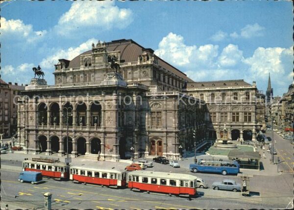 Opergebaeude Wien Oper Strassenbahn