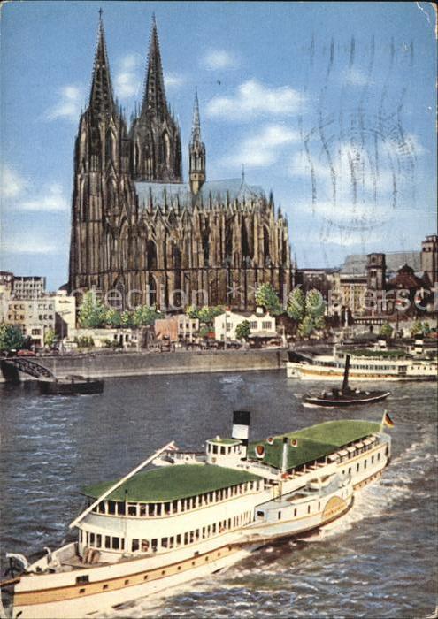 Dampfer Seitenrad Köln Dom