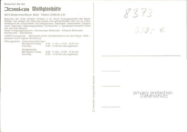 Glashandwerk Glaskunstwerkstätte Bodenmais Joska Wal – Bild 2