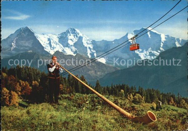 Alphorn Alphornbläser Berner Oberland Seilbahn