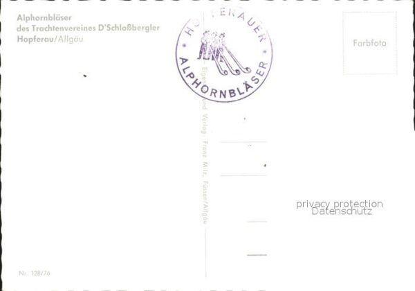 Alphorn Alphornbläser Trachtenverein d_Schlossb – Bild 2