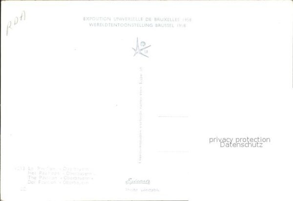 Exposition Internationale Bruxelles 1958 Pavillon Oberbayern Löwenbräu – Bild 2